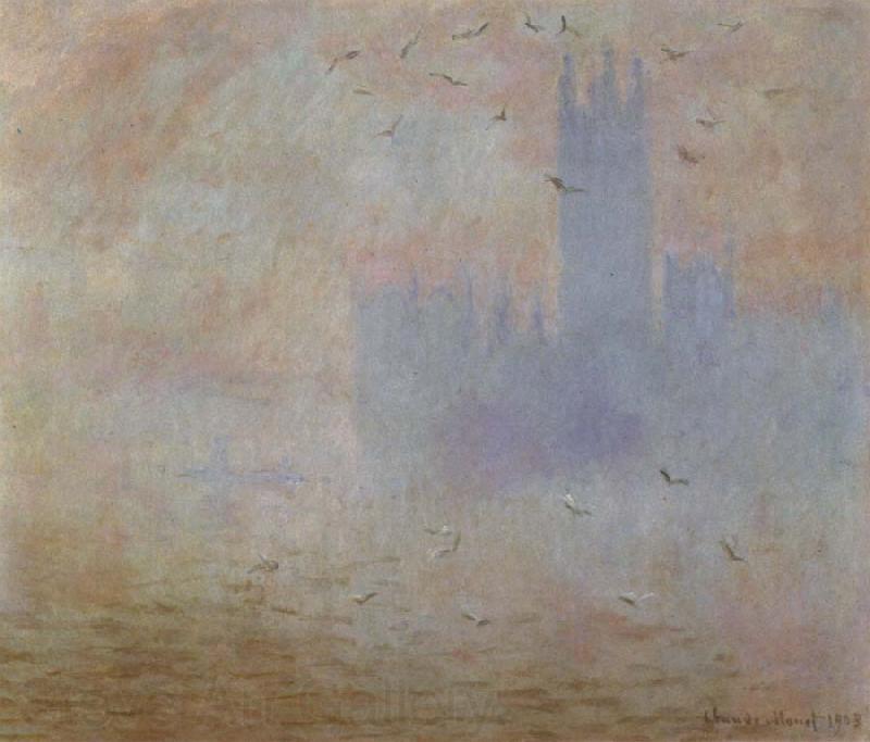 Claude Monet Houses of Parliament,Effect of Sunlight in the Fog